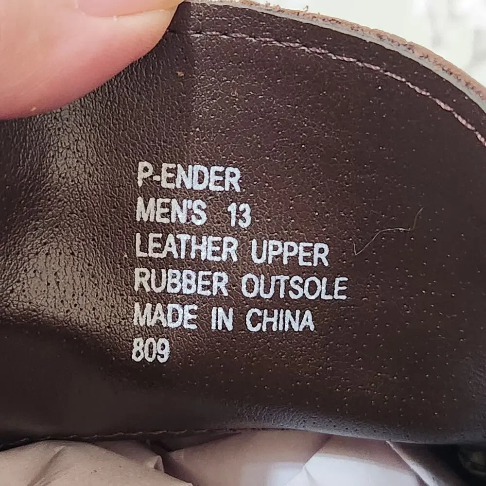 Steve Madden P-Ender Brown Leather Upper Oxford Dress Shoes Men's 13